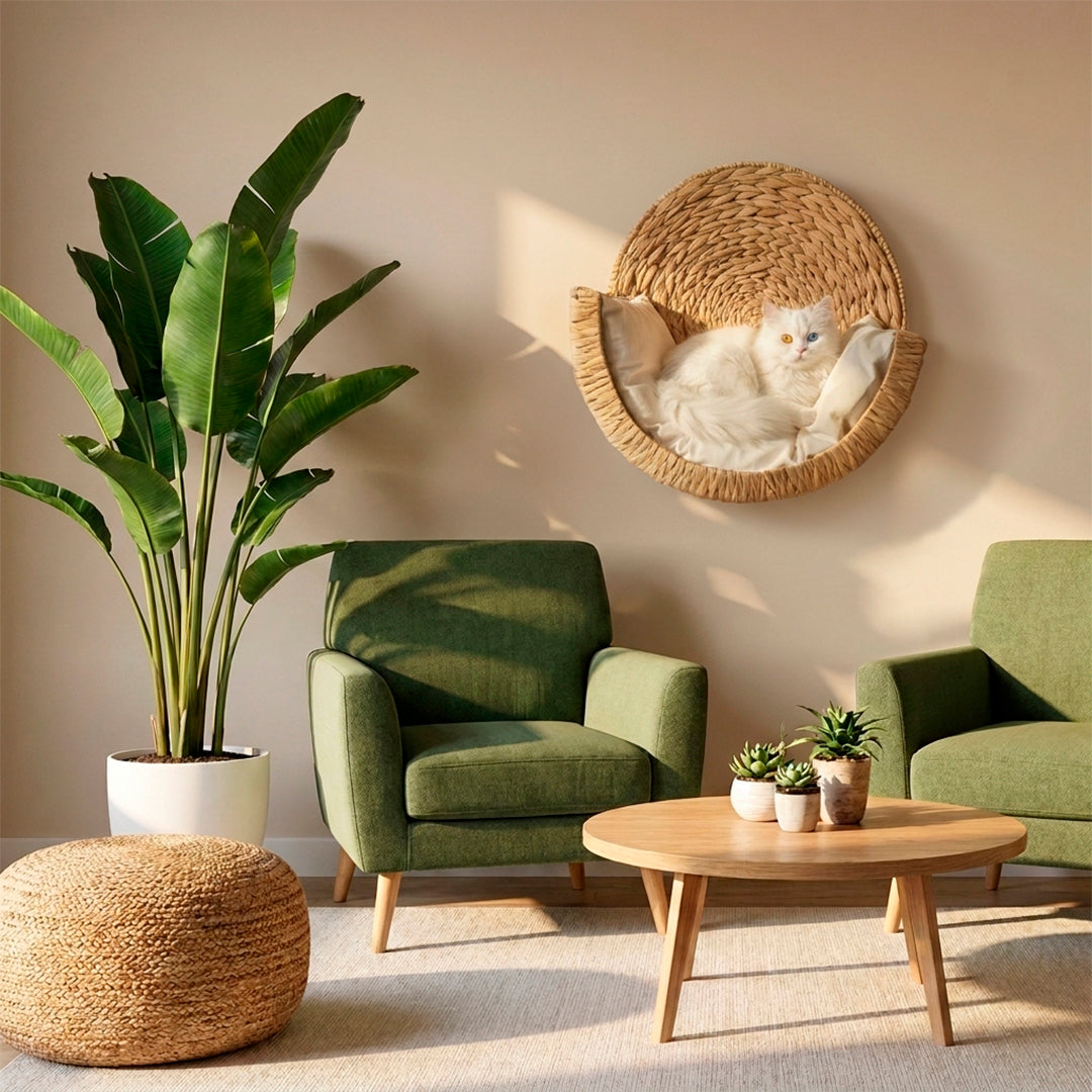 Le même coin après : le couchage mural installé